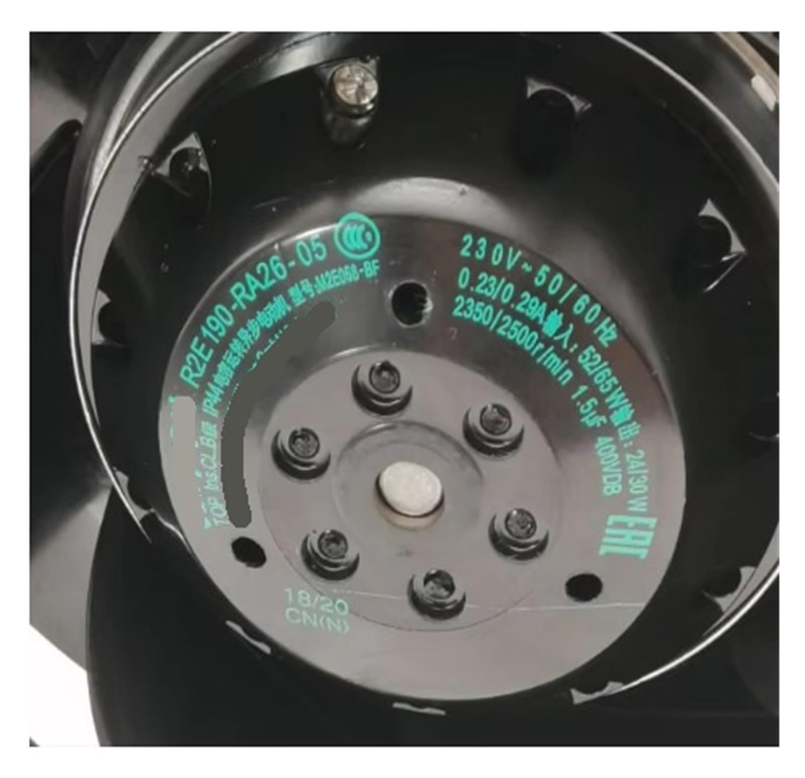 PEQYUACTE R2E190-RA26-10/R2E190-RA26-05 190mm 230V AC 65W 0.23/0.29A 50/60HZ IP44 Cooling Fan(R2e190-ra26-05)