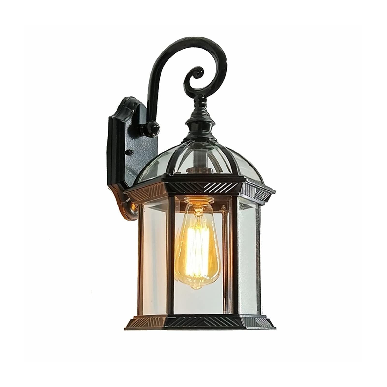 Lampe murale extérieure en verre lanterne de jardin pour style nordique
