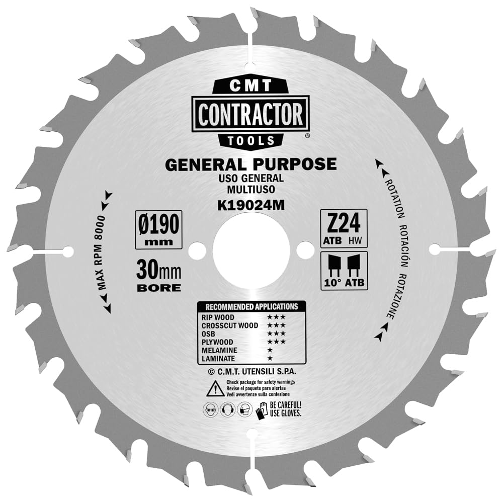 CMT ORANGE TOOLS K19024M - SIERRA CIRCULAR USO GENERAL HW 190x2.2/1.4x30 Z24