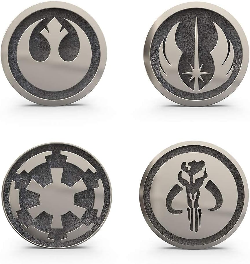 BIRDEU Skull Badge Rebel Alliance Badge Imperial Galactic Empire Badge Jedi Order Badge Pin for SW Cosplay Costume Accessories 4pcs Gifts Collections
