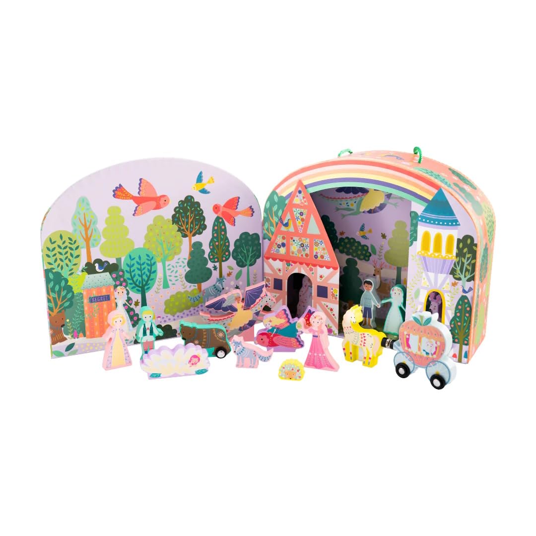Floss & Rock Fairy Tale Kids Playbox, 15 Wooden Piece, 11.8 Inch