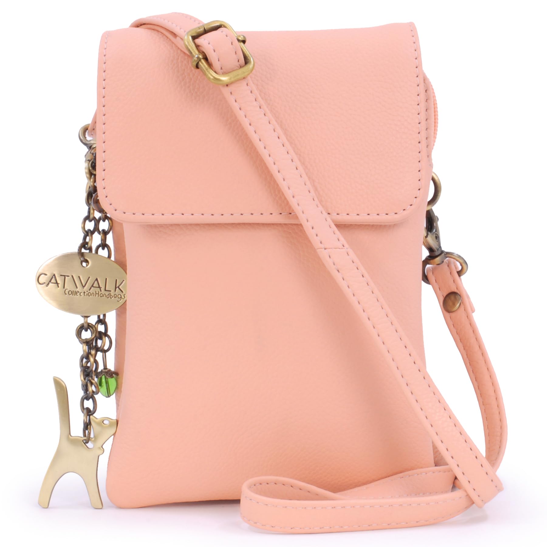 Catwalk Collection Handbags - Mini Bolso Bandolera de Piel - Bolso Pequeño Porta Móvil - Bolsito de Verano para Mujer - Billie