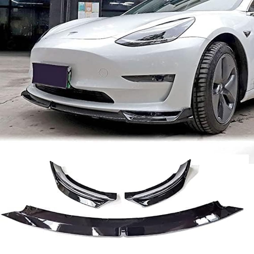 Aileron avant Tesla Model 3 lame de pare-chocs finition premium look sport