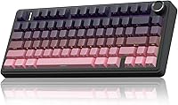 Vista 11 de AULA Teclado mecánico inalámbrico F75 Pro, 75% teclado personalizado intercambiable en caliente con perilla, retroiluminación RGB, interruptores
