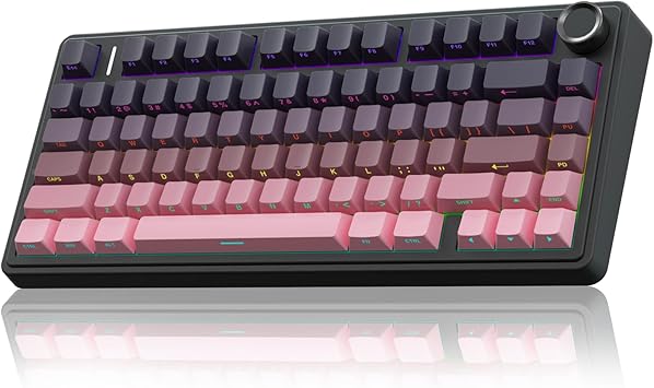 AULA F75 Pro Wireless Mechanical Keyboard, 75% Hot Swappable Custom Keyboard, RGB Backlit, Pre-Lubricated Reaper Switches, Side-Printed PBT Keycaps