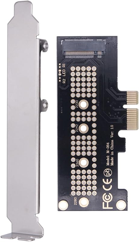Adaptor WANGCL NVMe PCIe M.2 M-Key, placă de extensie PCIe 1x cu suport de fixare pentru placa de bază desktop