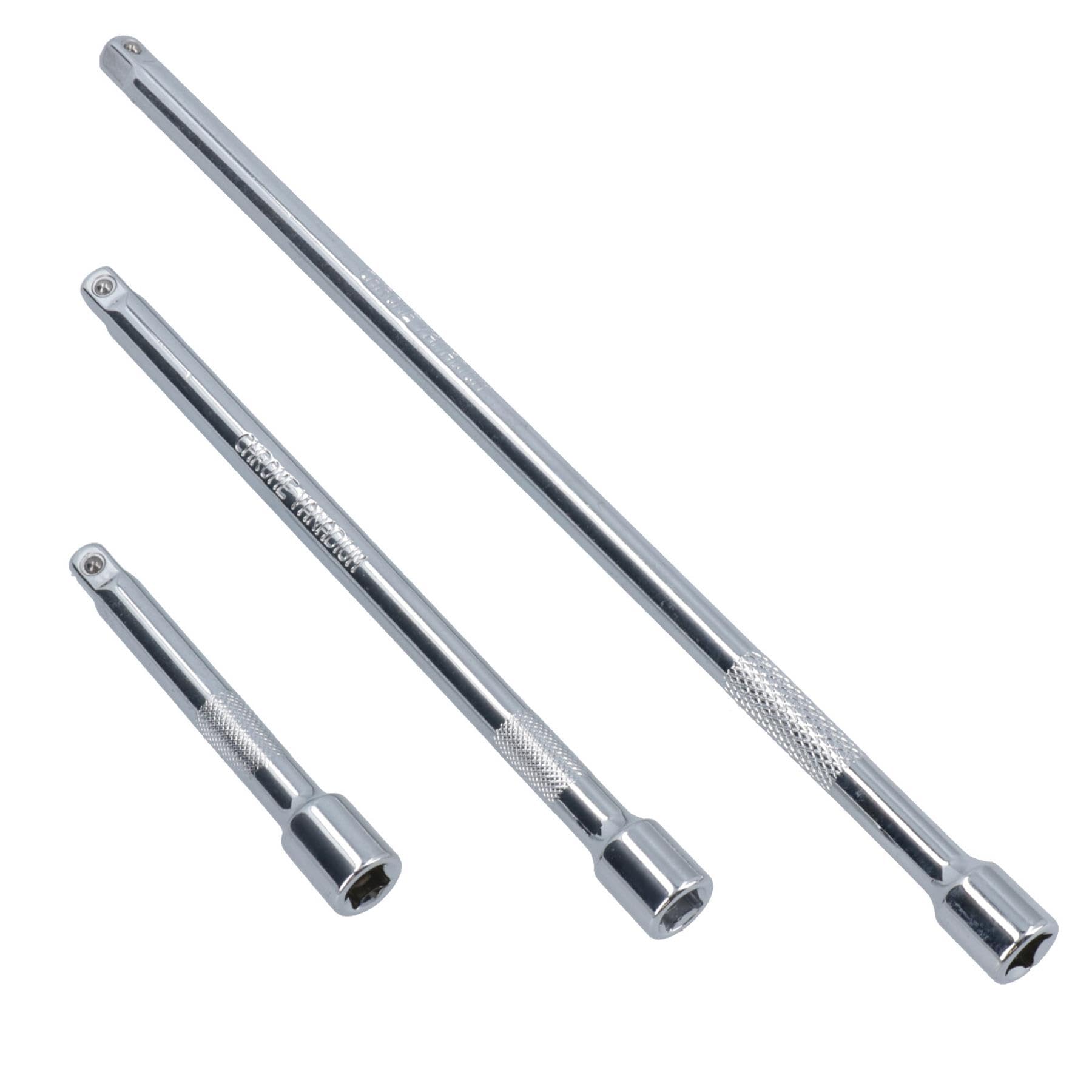 1/4"" Drive Extension Bar Set 3"" (75mm), 6"" (150mm) & 9"" (225mm) 3pc TE046