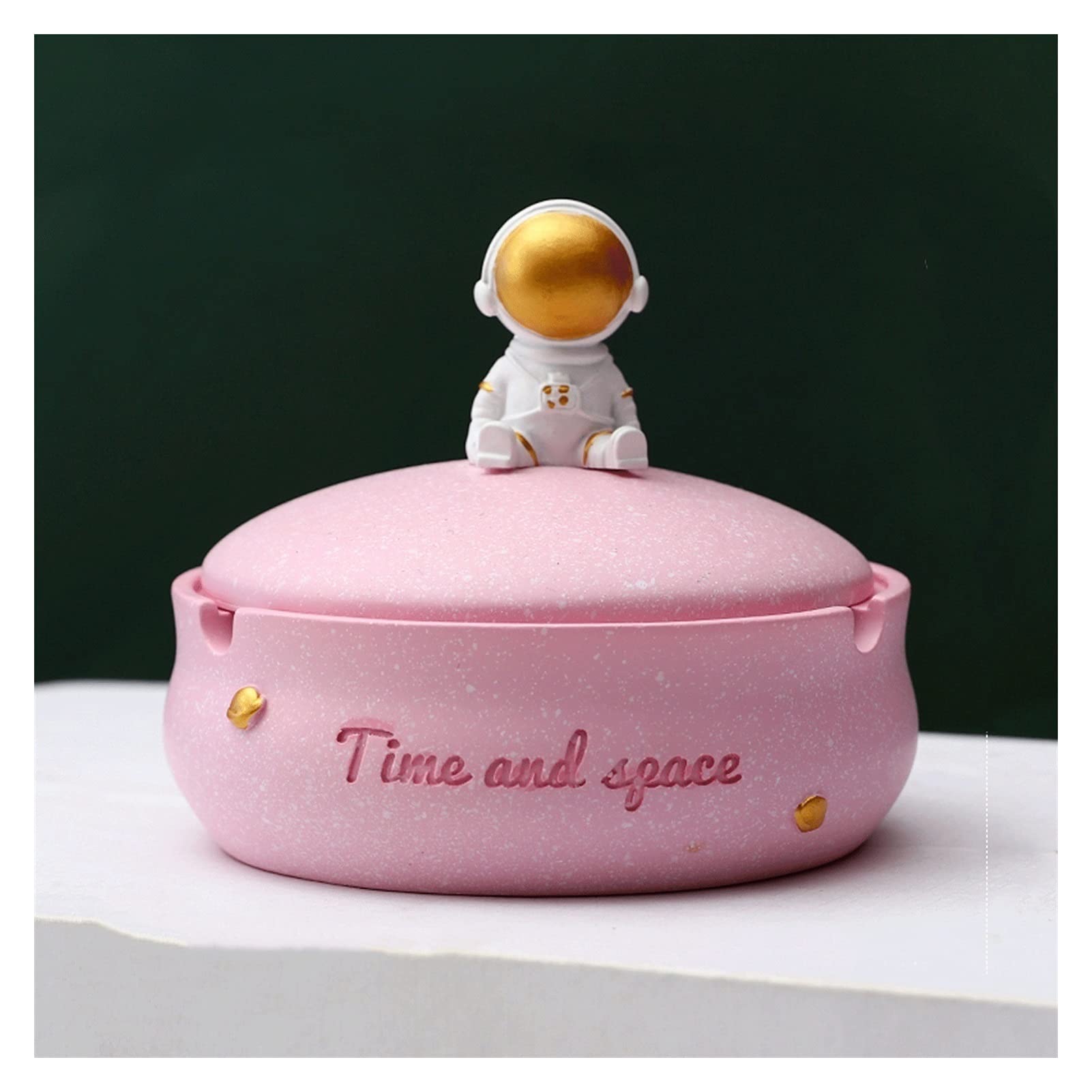 Popielniczka/Popielniczka dla palących Creative Astronauta Aszkę Home Office Salon Room Ashtray 4-calowy Ash-Ash-Downoporażowa Taca z pokrywką (niebieski/szary/różowy) Popielniczki do papierosów (