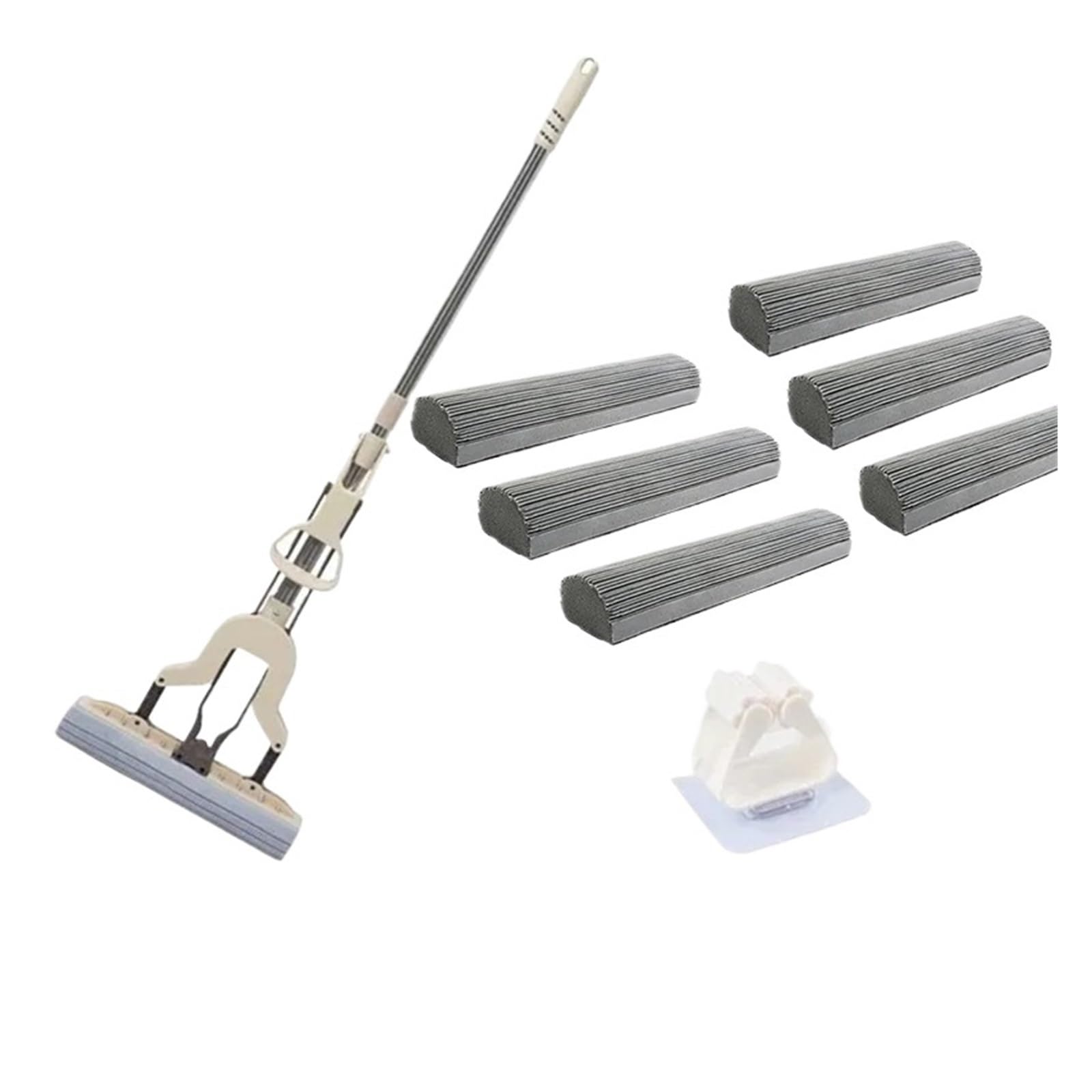 Fregona de colodión autocebante, Herramienta Limpieza doméstica giratoria(1Mmop 6head)