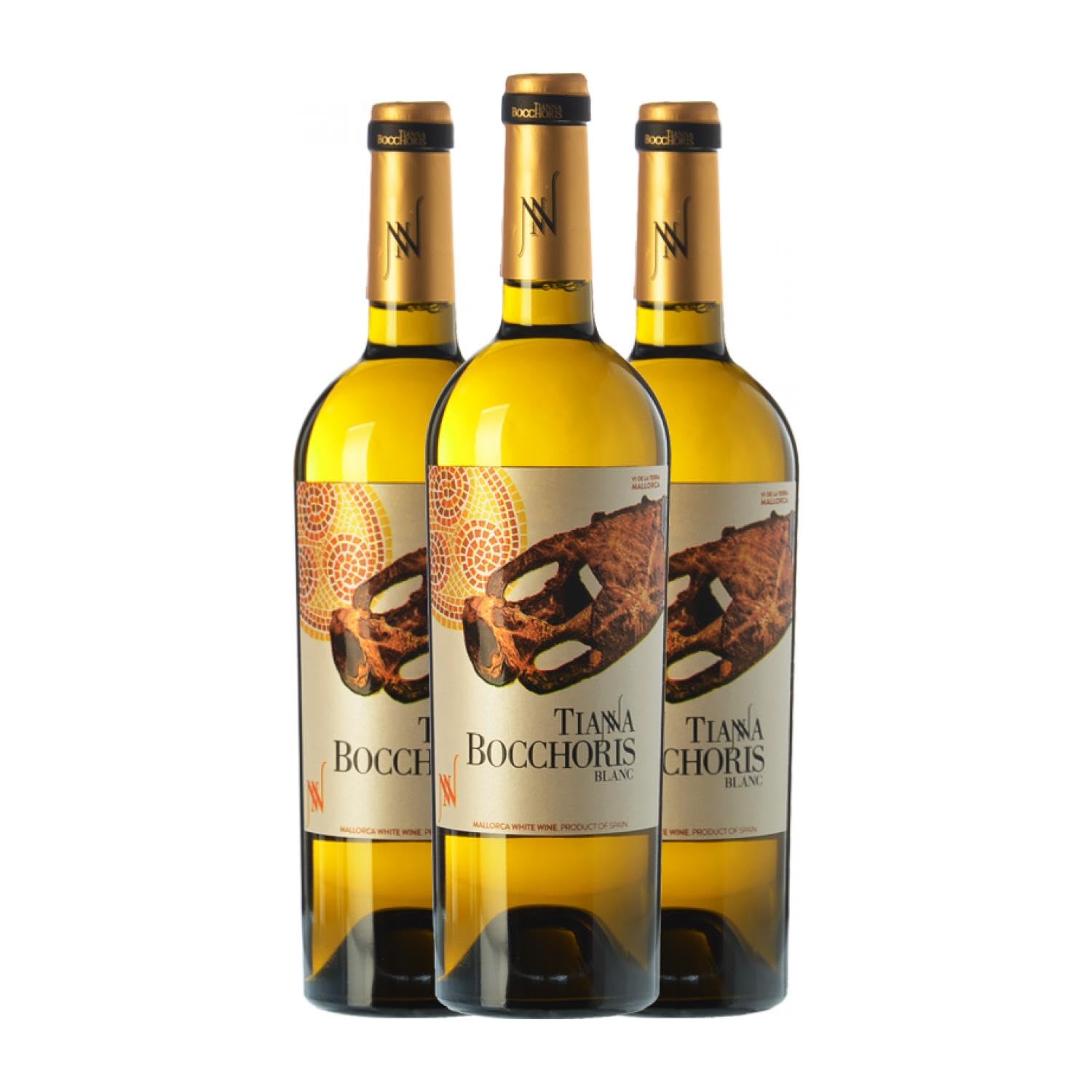 Tianna Negre Bocchoris Blanc Vi de la Terra de Mallorca Crianza 75 cl Vino blanco (Caja de 3 Botellas de 75 cl)