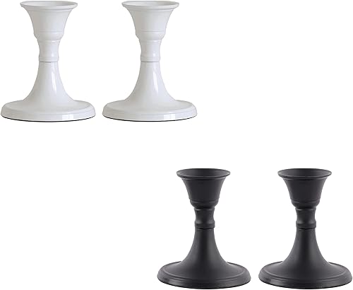 Rely+ Juego de 2 portavelas Velas cónicas decorativas para candelabros Portavelas Portavelas para velas cónicas Portavelas modernos para cenas,