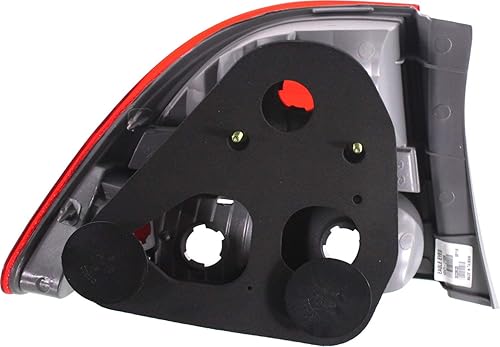 Miniatura 7 de Evan Fischer Lente de luz trasera y carcasa compatibles con Honda Civic 2009-2011 lentes halógenas transparentes y rojas, juego de 2 lentes para el