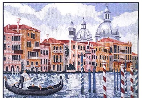 Italian Canoe Cross Stitch Kits,Egyptian Cotton,14Ct,54X45 Cm 238X195 Stitch Counted Cross Stitch Kit #TOP18