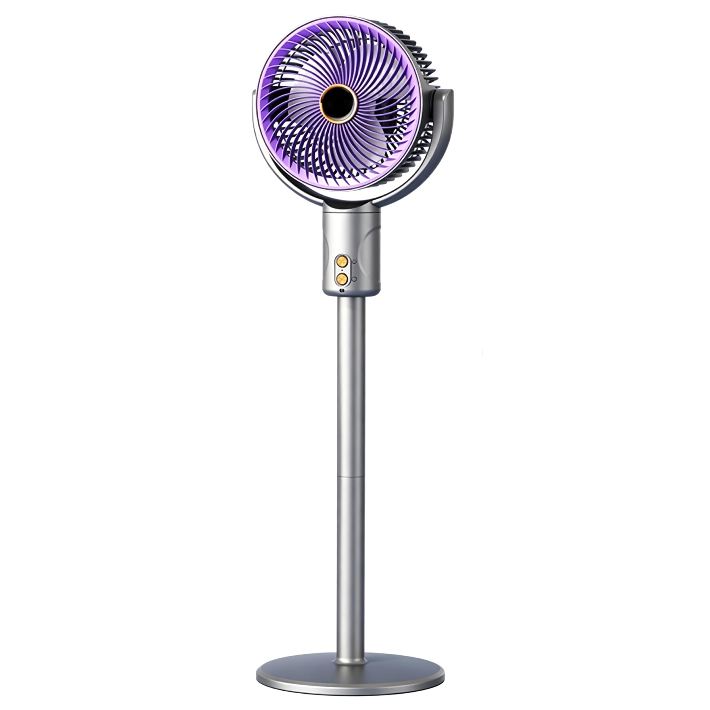 Ventilatore pieghevole, ventilatore da terra portatile, ventilatori oscillanti silenziosi senza fili con altezza regolabile, utilizzo su scrivania e pavimento, pieghevole portatile oscillante gr