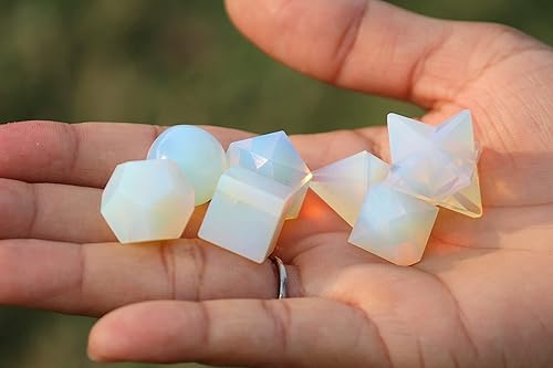 Miniatura 5 de Wow A++ - Juego de 7 piedras de geometría sagrada platónica sólida de calidad superior con bolsa de terciopelo, atractiva limpieza vitalidad