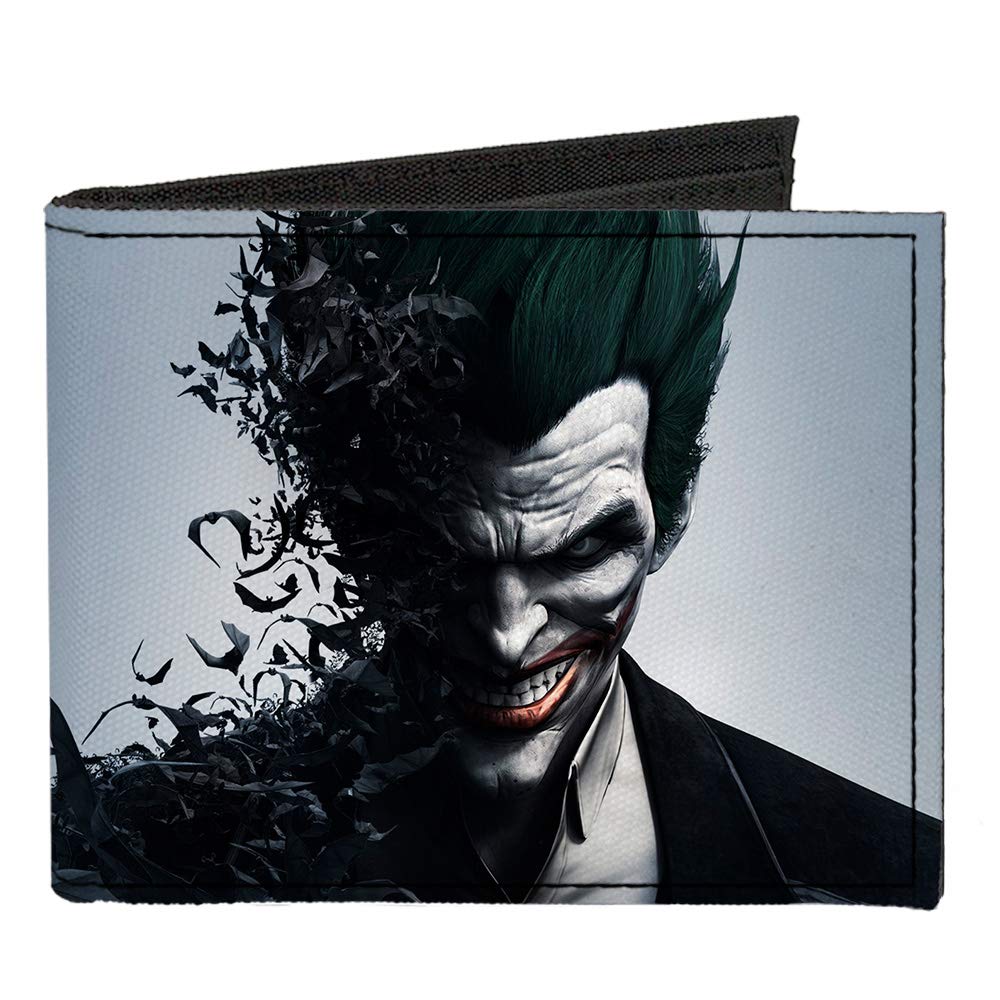 Buckle-Down Men's Multicolor Buckle Down - Bi-Fold Wallet Canvas Bifold Wallet - Batman Arkham Origins