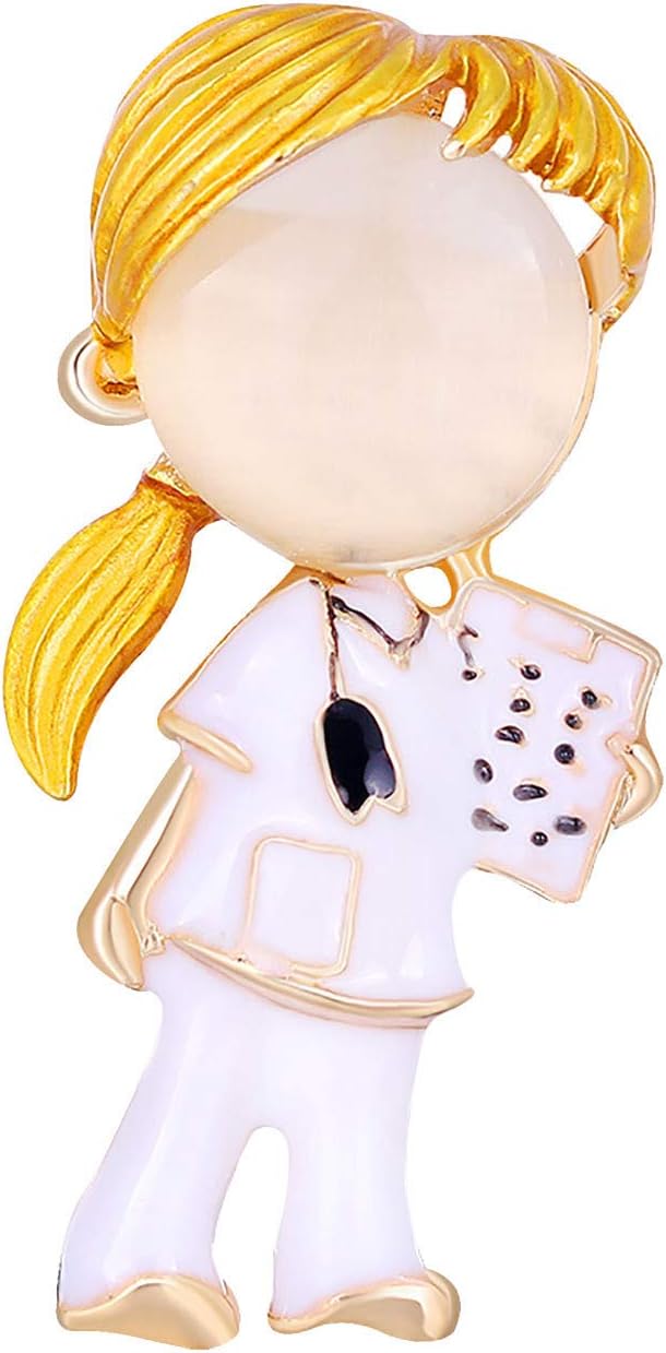 Christmas Pins and Brooches for Women Gift and European Fashion Brooch Trend Female Children American Brooch Fashion Vintage- Girl Band Brooches (White, One Size) : Clothing, Shoes & Jewelry