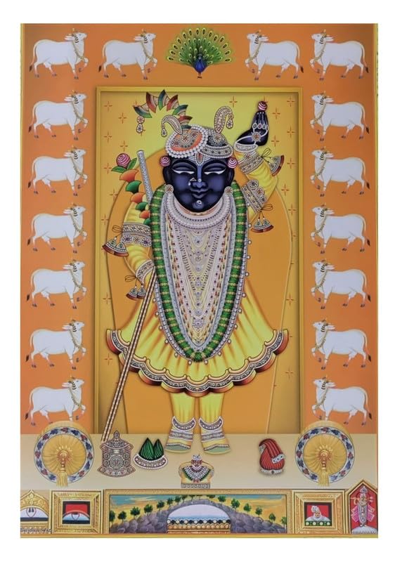 BM TRADERS Shree Nathji Elegant Painting Texture Coated Fine Print Poster Without Frame (20 x 28 Inches)