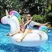 Produktbild Luftmatratze Wasser infinitoo Aufblasbares Einhorn Luftmatratze Pool PVC Aufblasbar Schwimmtier Wasserspielzeug Pool Floß für 1-2 Erwachsene/Kinder Inkl. 5 Flicken