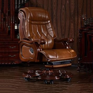 Office Chair Boss Chair High-Back Leather Executive Swivel Adjustable Swivel Office Desk Chair with Armrests Lumbar Support Desk Ergonomic Chair Chair Home Office Chair Reclining Swivel Chair Boss Cha