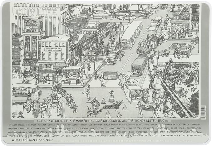 SALES4LESS Learning City Life Placemat, Large