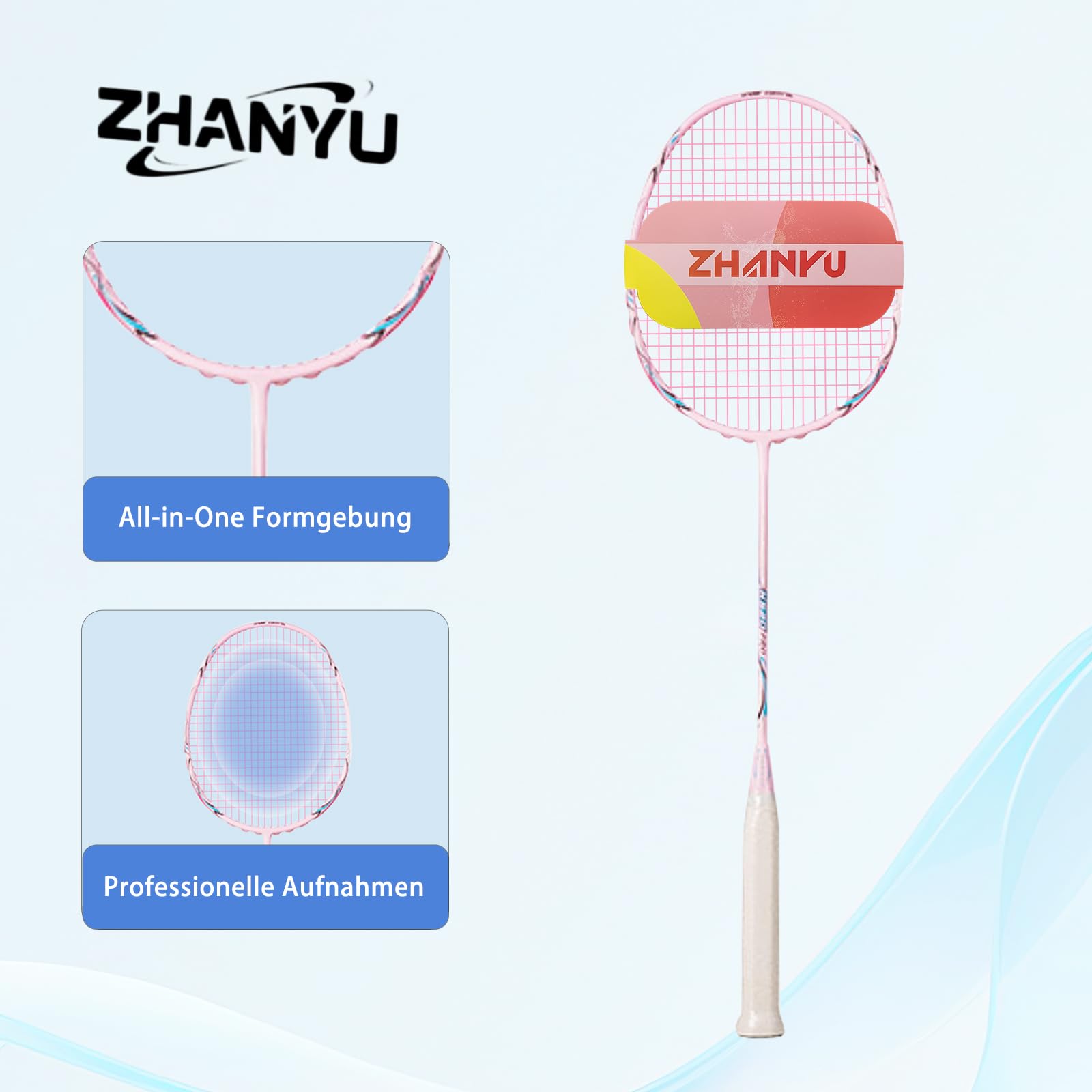 Badminton SchläGer Profi，Badminton SchläGer,Professionelle Ausbildung Unterhaltung Federball Set Mit 82 Gramm Kohlefaser,Bestehend Aus 2 Raketten,2BäLlen Und 1 Tasche(Fd01)