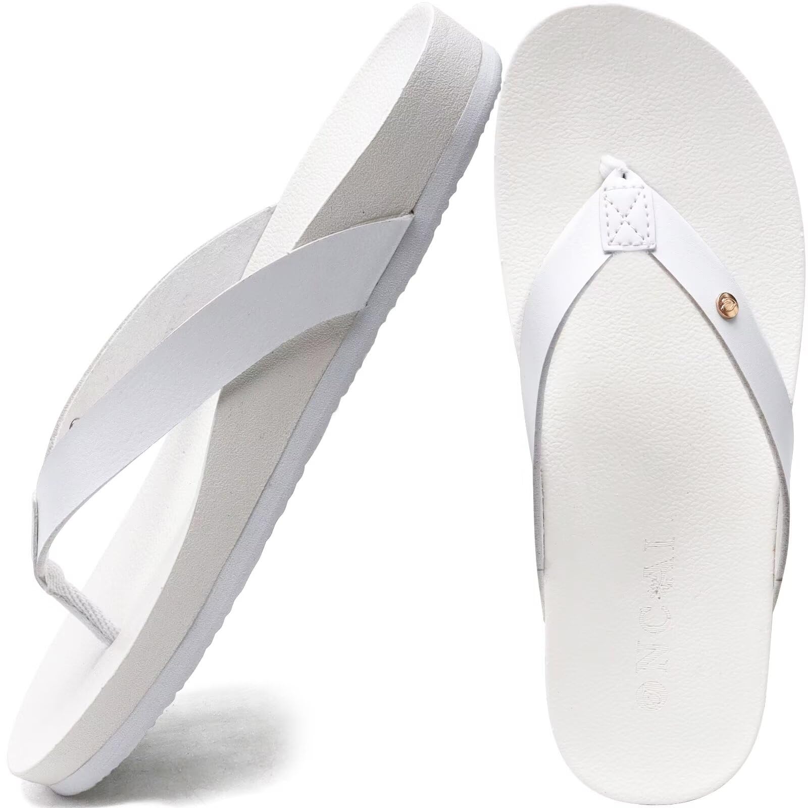 ONCAI Womens Flip Flops For Women Comfortable Strap Yoga Mat Non-Slip Women's Thong Sandal Casual Summer Beach Slippers With Arch Support