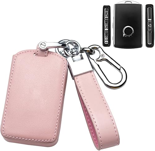 Miniatura 7 de SANRILY Funda de cuero negro para llavero Volvo XC90 2019 2020 2021 XC60 S90 V90 XC40 V60 Protector completo sin llave con llavero, Negro -