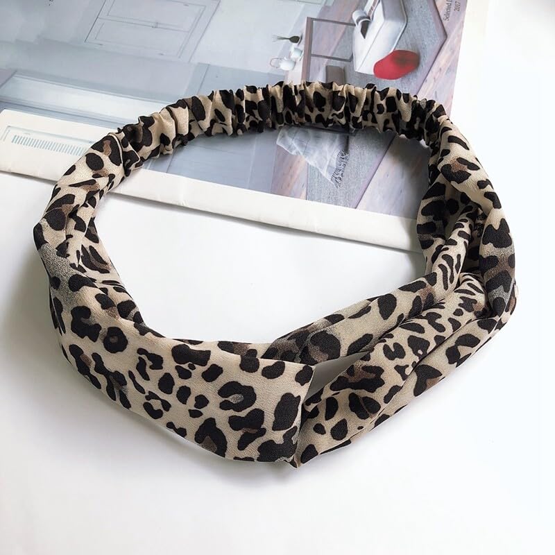 Nuova fascia stampata africana europea e americana Sport Fascia elastica con nodo a bordo largo Fascia con motivo leopardato  200000297