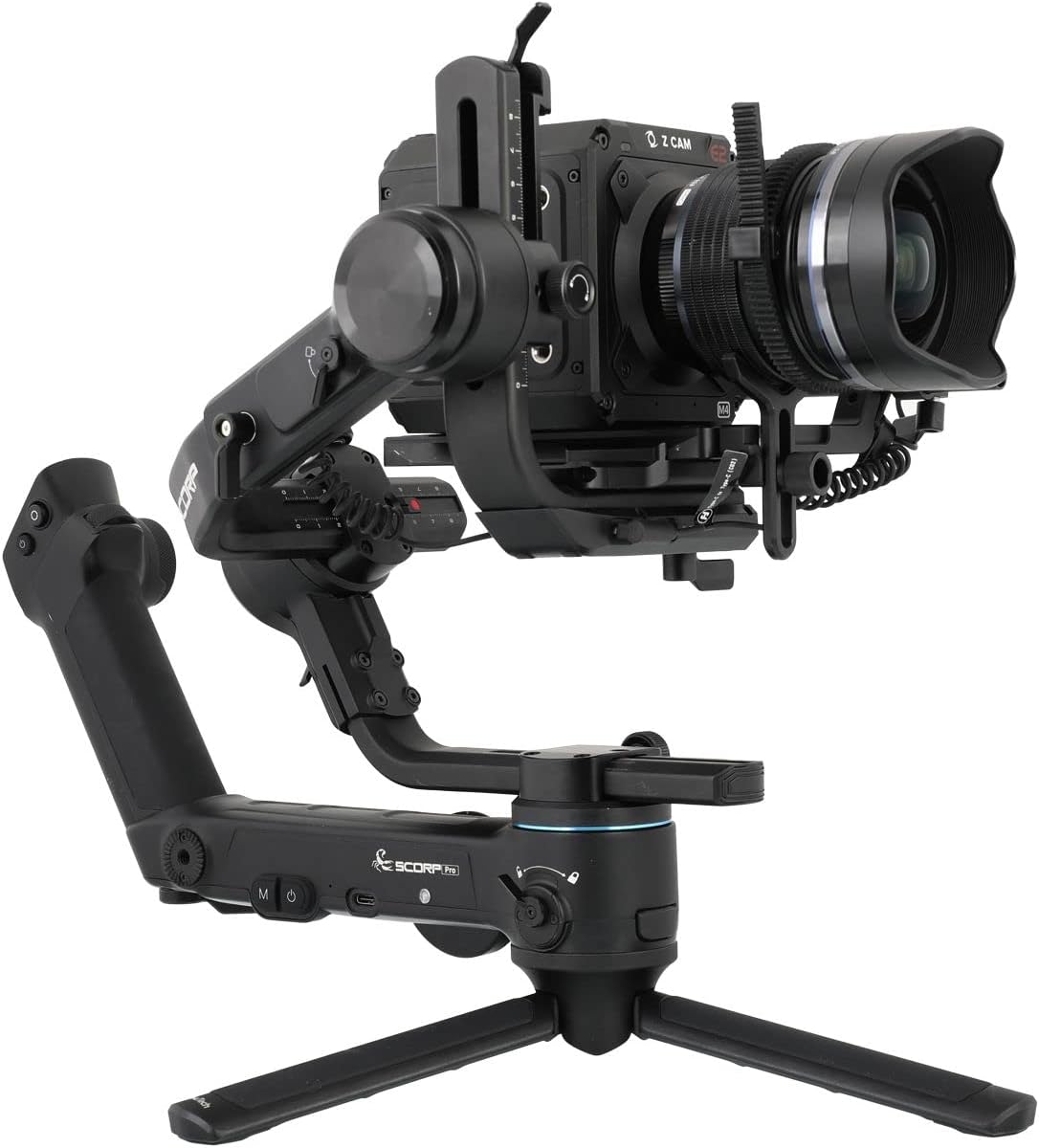 FeiyuTechSCORP PRO Official-Authorized Gimbal Handheld Camera Stabilizer with Remote Handle and OLED Screen for Mirrorless Camera Sony,Canon,Nikon,Fujifilm,10.5 lb Payload