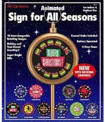 Muestra animada de la Navidad para todas las estaciones con 10 imágenes giratorias intercambiables