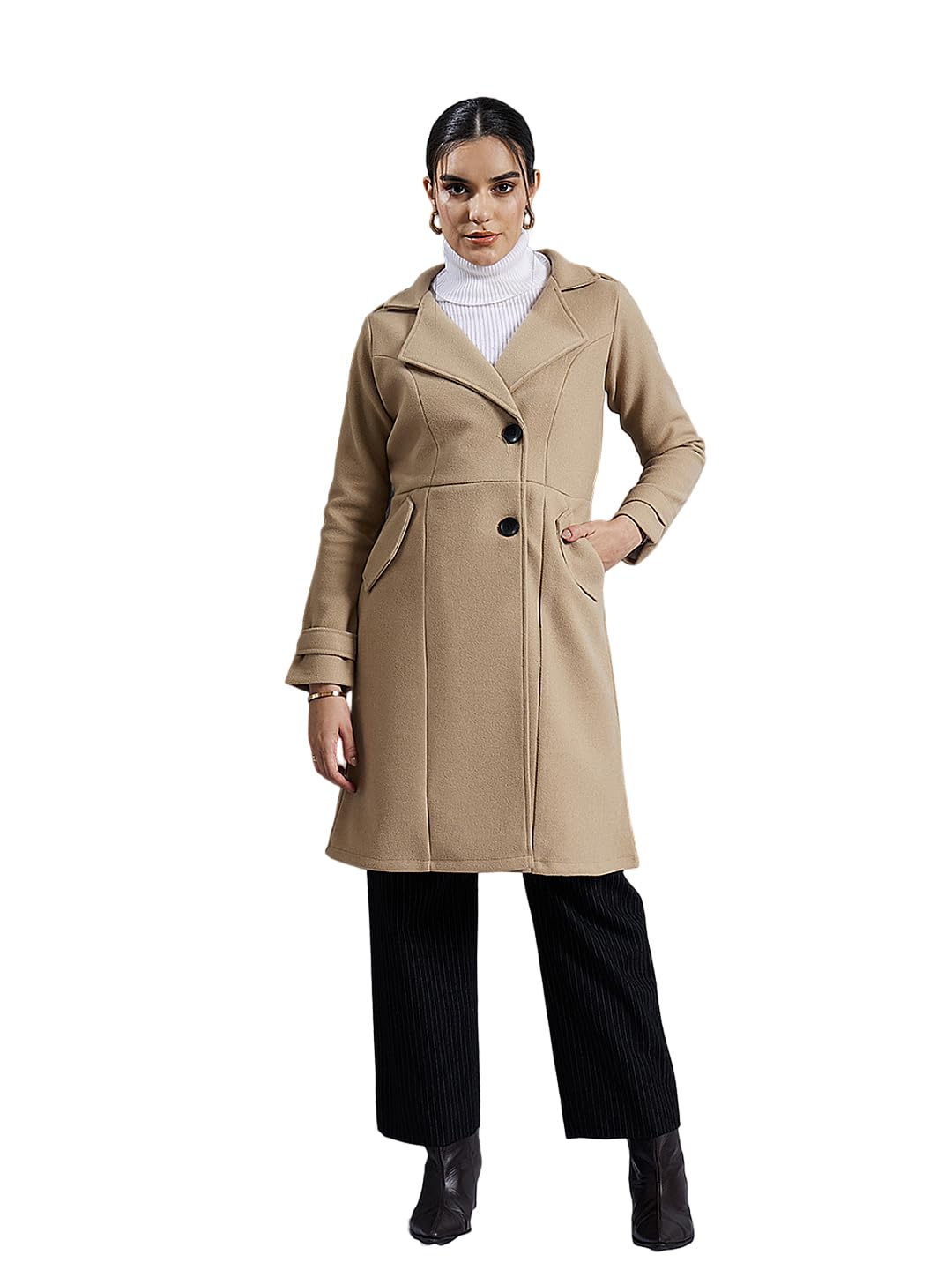 poshbery Beige Wollen Coat-picture-40