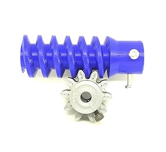 INVENTO 1pcs 3D Printed Plastic Worm Gear + 10 Teeth Spur Gear 6mm hole for DIY Projects