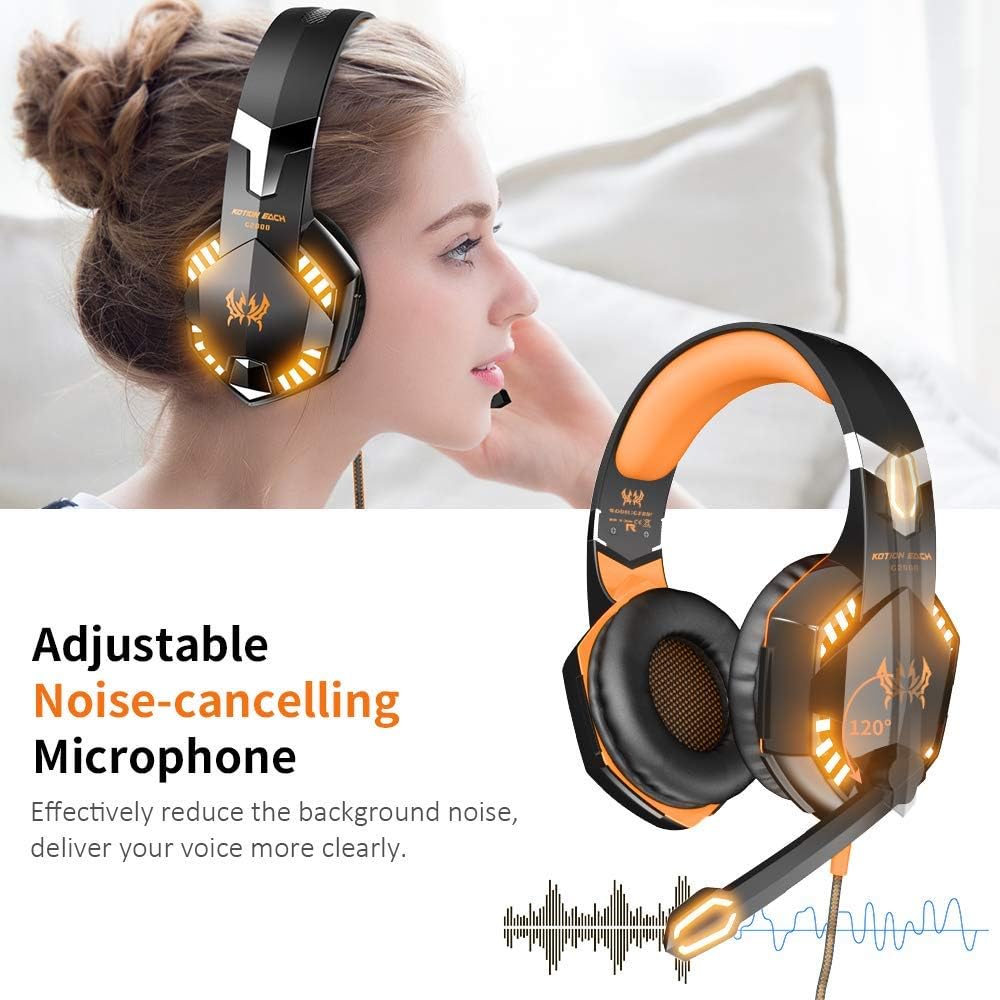 Versiontech Gaming Headset For Ps4 Xbox One Pc Headphones With Microphone Led Light Noise Cancellation Over Ear Compatible With Nintendo Switch Games Laptop Mac Orange Amazon Co Uk Pc Video Games Versiontech Gaming Headset For Ps4 Xbox One Pc Headphones With Microphone Led Light Noise Cancellation Over Ear Compatible With Nintendo Switch Games Laptop Mac Orange Amazon Co Uk Pc Video Games