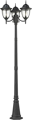 Cornerstone Lighting 7153EP73 Thomas Lighting Post Mount, 26 pulgadas de ancho x 91 pulgadas de alto, carbón