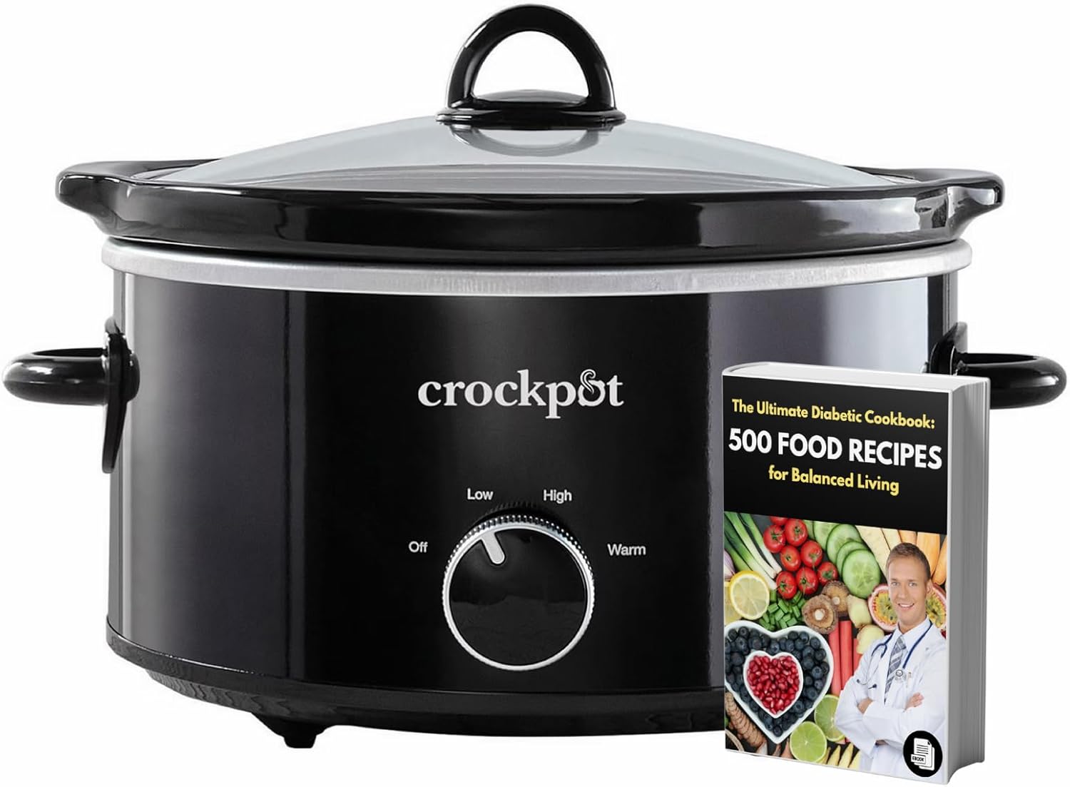 2 PACK 4-Quart Classic Slow Cooker – Programmable Small Crock Pot for Stews, Soups, Meats & Easy Meals, Removable Stoneware & Dishwasher-Safe Lid, Black