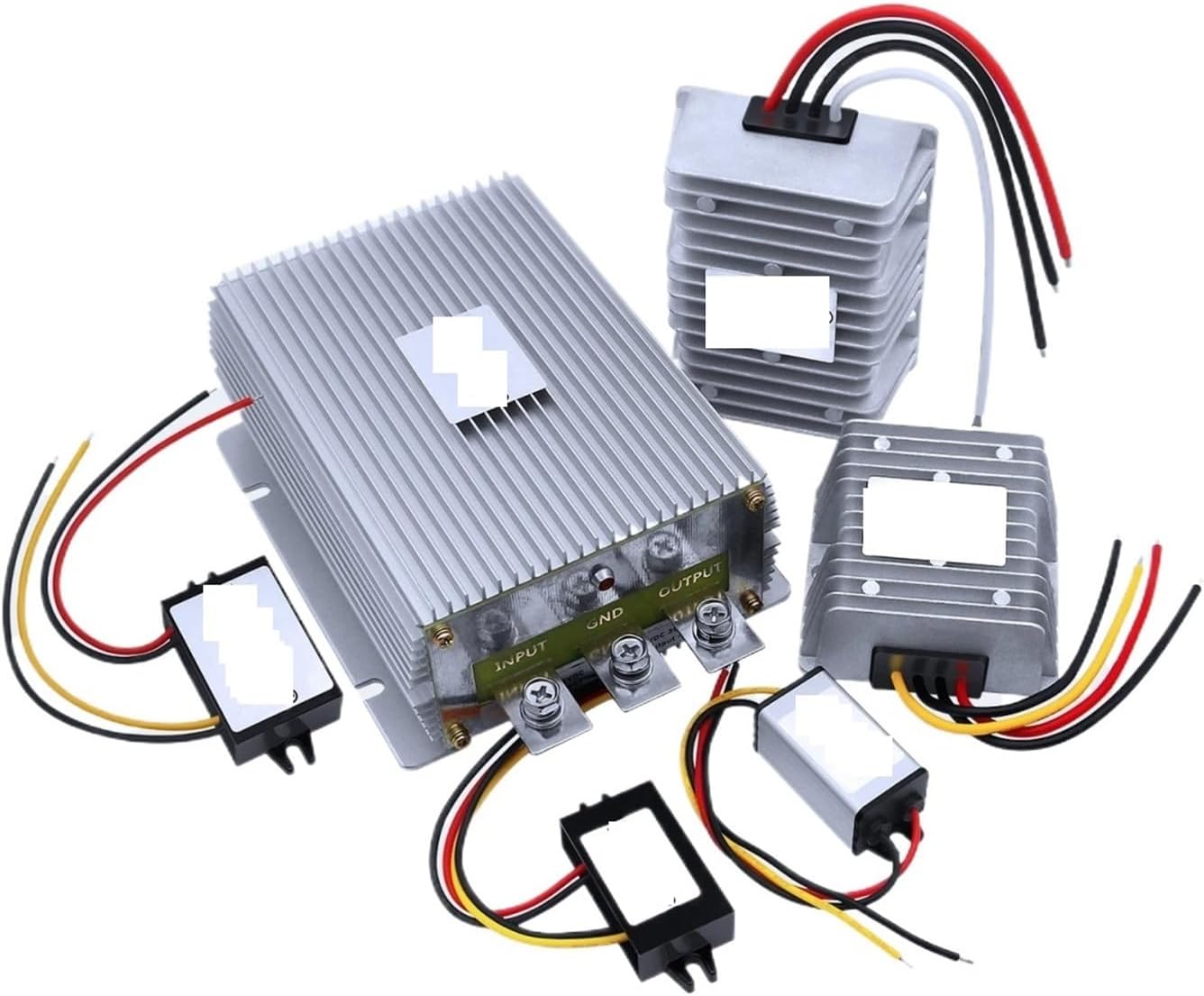 DC DC Buck Converter 12V 24V to 5V Voltage Regulator 1-60A Power Inverter Step Down Transform Module(5A Aluminum S)