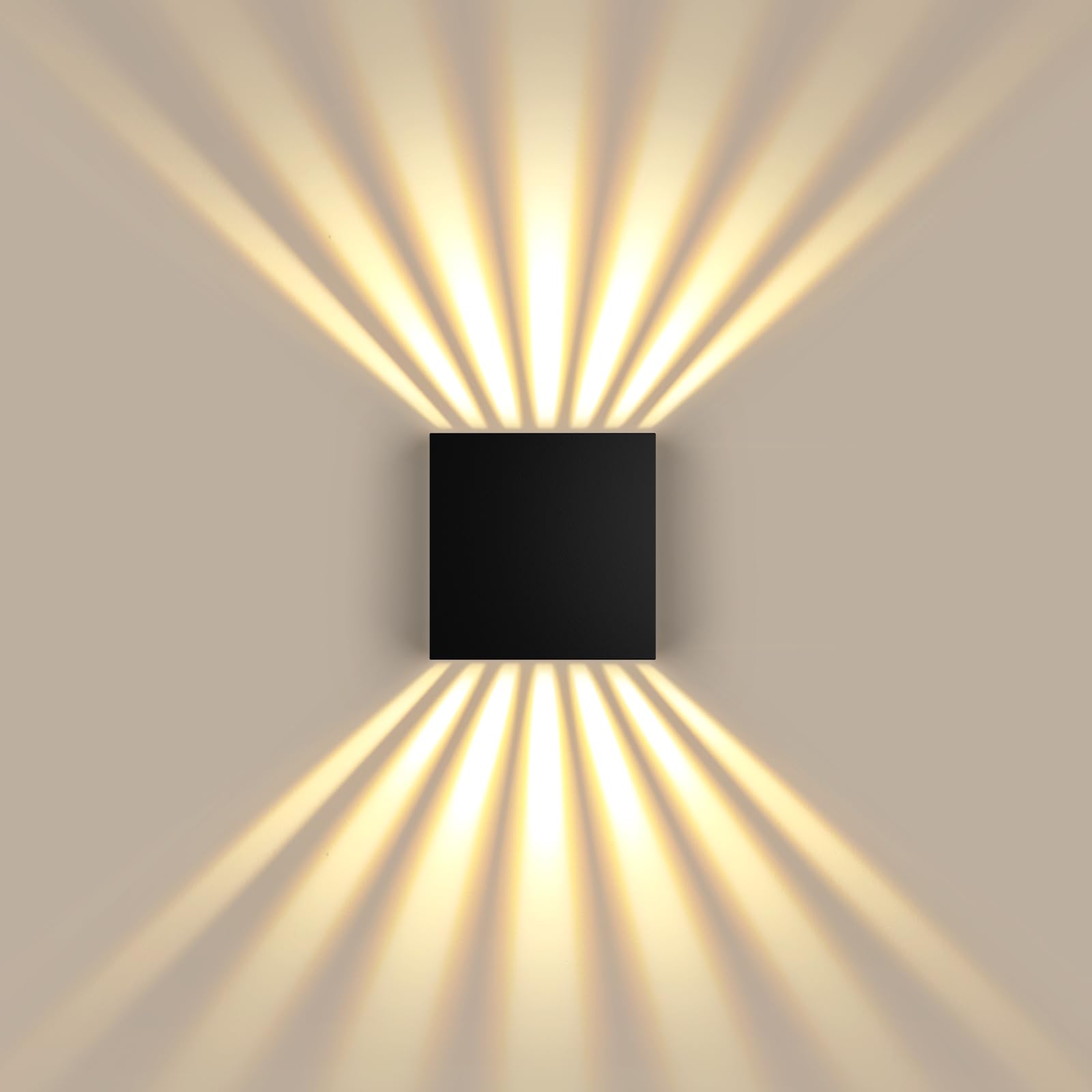 JVURICE LED Wandleuchte Innen/Außen IP67, Wandlampe Aluminium im Up Down 3000K Warmweiß, 12W Moderne Wandleuchten Dekoration für Wohnzimmer, Schlafzimmer, Korridor & Treppenhaus