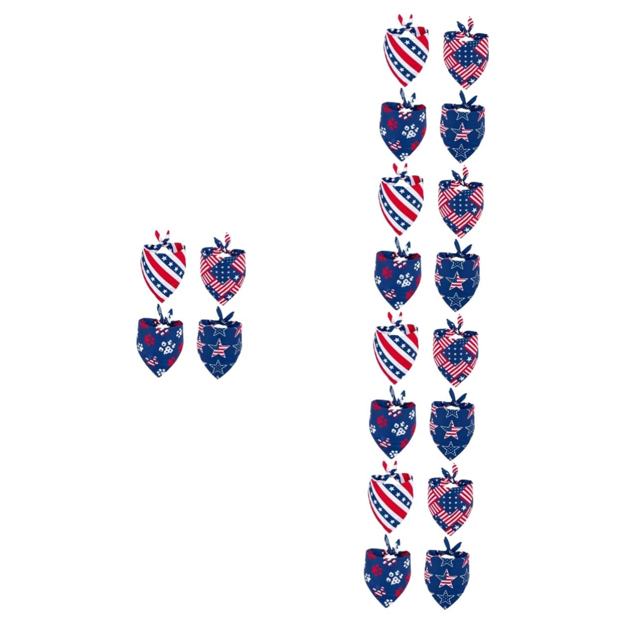 BESPORTBLE 20pièces Bandanas Triangulaires Festifs pour Animaux De Compagnie Écharpes Élégantes pour Chiens Et pour Jour De Indépendance