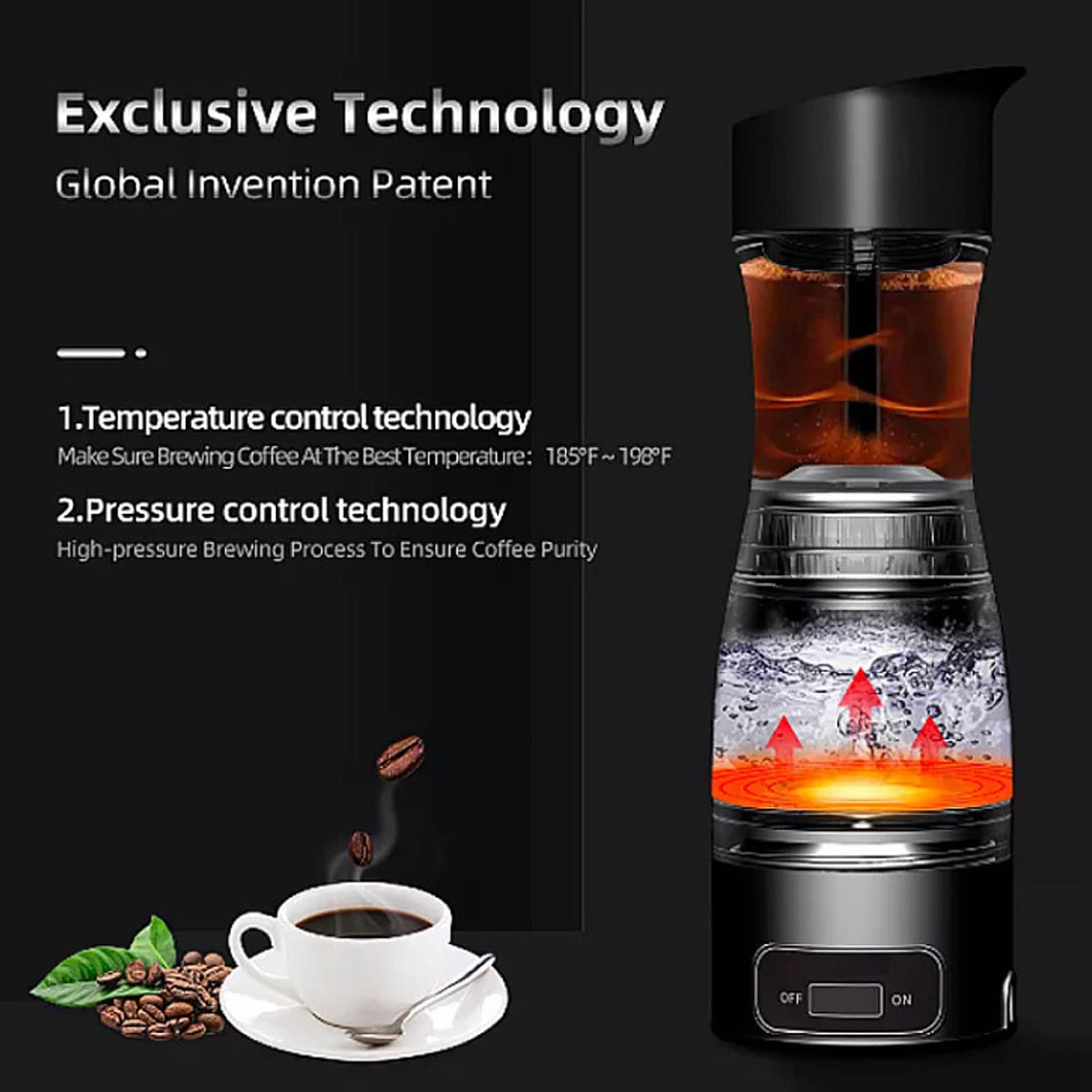 Amazon.com: Xcello Electric Coffee Machine Portable Coffee Maker for Car  Travel with 12V 24V Cigarette Lighter, 304 Stainless Steel: Home & Kitchen