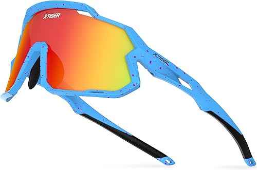 Miniatura 22 de X-TIGER Gafas de sol polarizadas para niños y niñas, lentes de sol de béisbol polarizadas para niños de 8 a 14 años, UV400, gafas de ciclismo