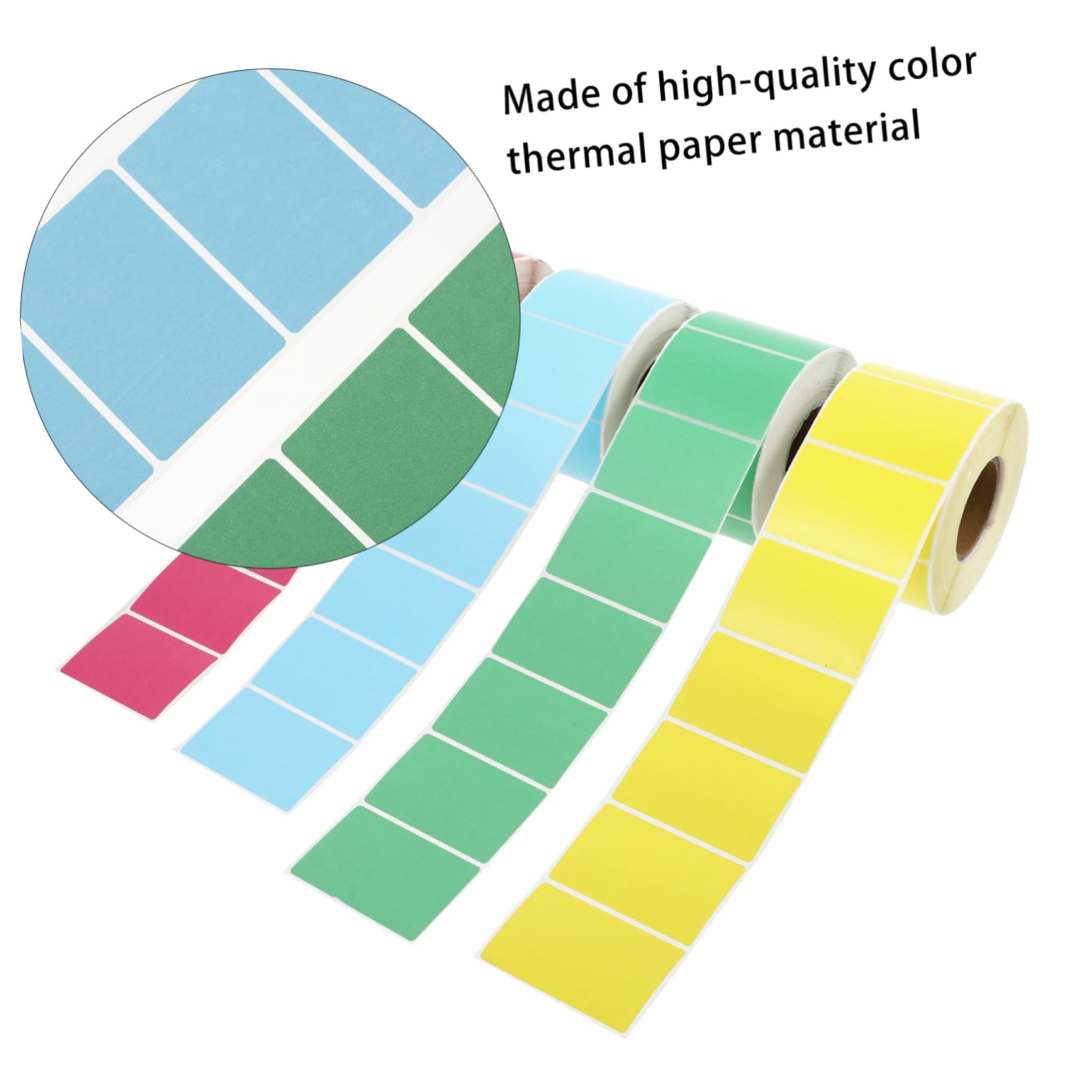 Etichette Termiche Adesive Colorate 4 Pezzi in Carta Rettangolari