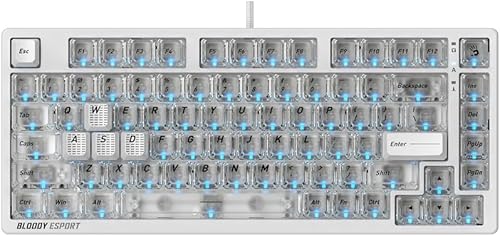 Miniatura 6 de Bloody MS76 Hall Effect Magnetic Gaming Keyboard Rapid Trigger Analog Control 82 Key RGB Wired Stellar Black Steller Negro,Crystal White