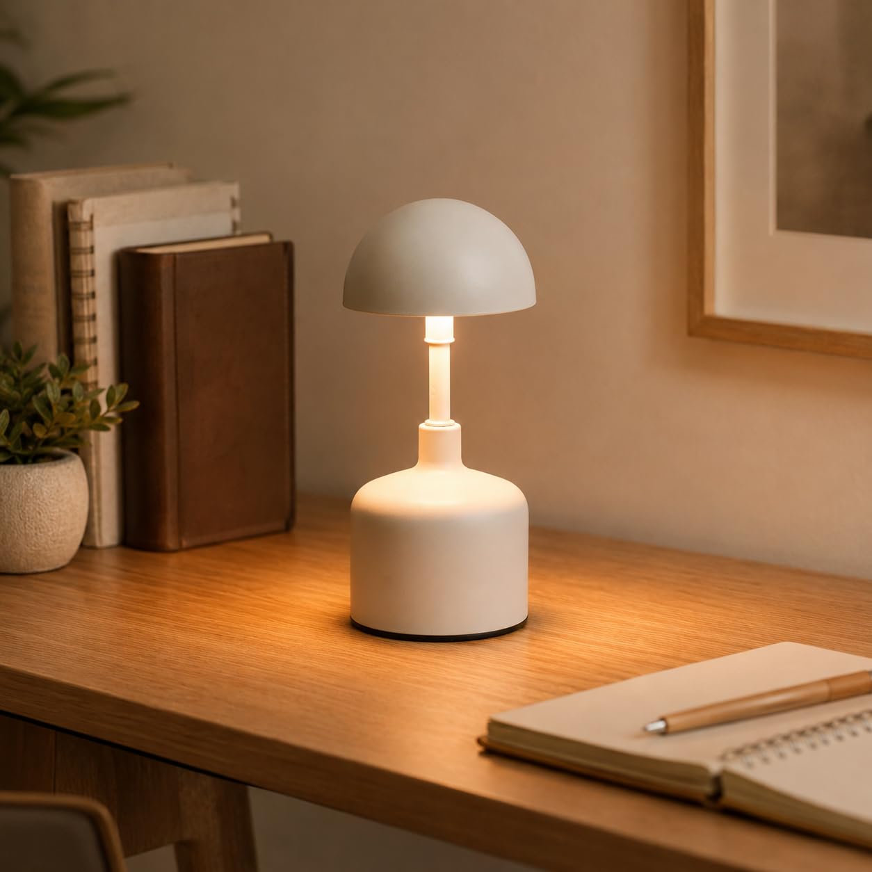 JHY DESIGN 3 lampade da tavolo senza colore regolabile gruppo di 2 ricaricabili a LED per il controllo del tocco filo ristoranti letto, Tabl caffè (Beige)