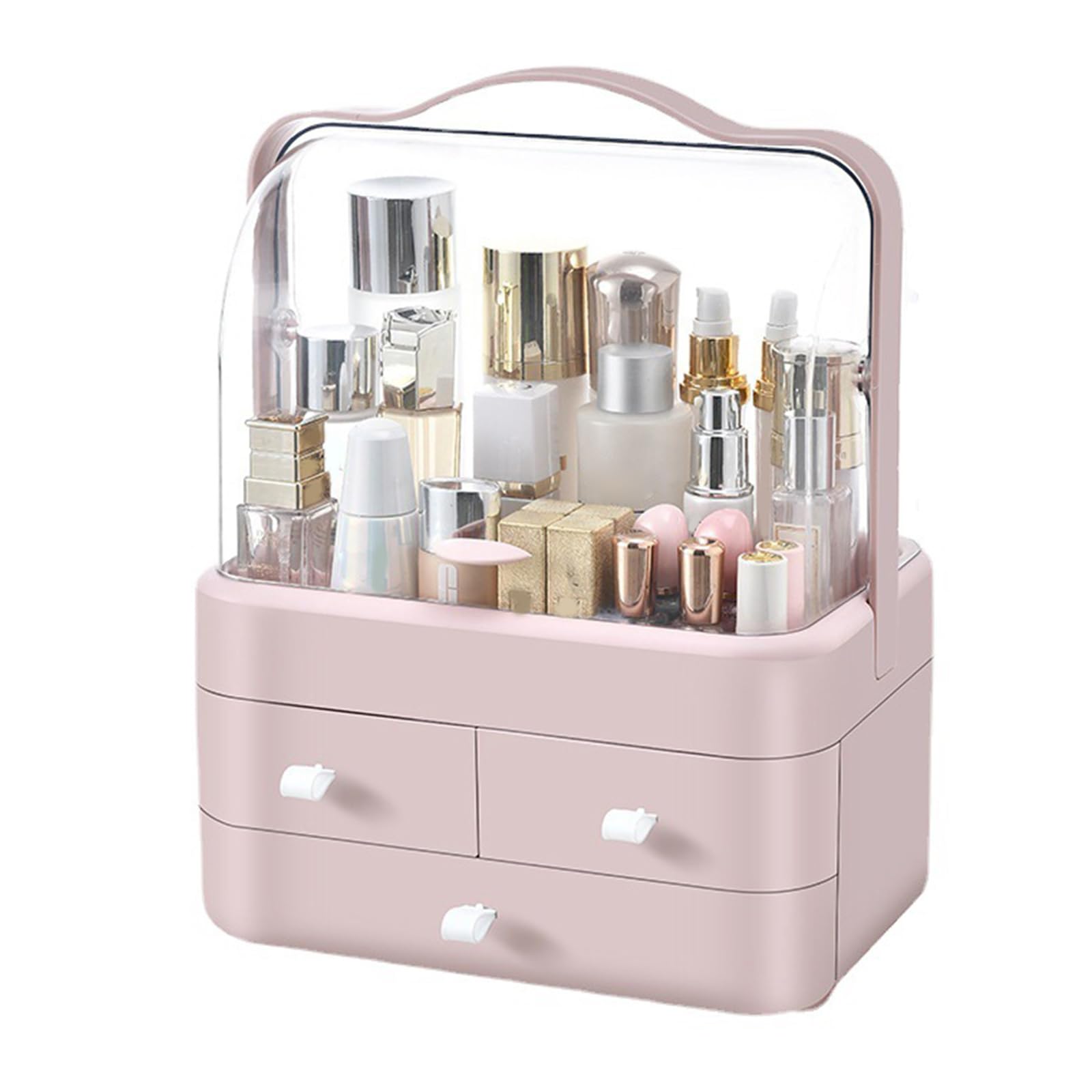 Boîte de rangement coiffeuse compacte et présentoir maquillage pour table