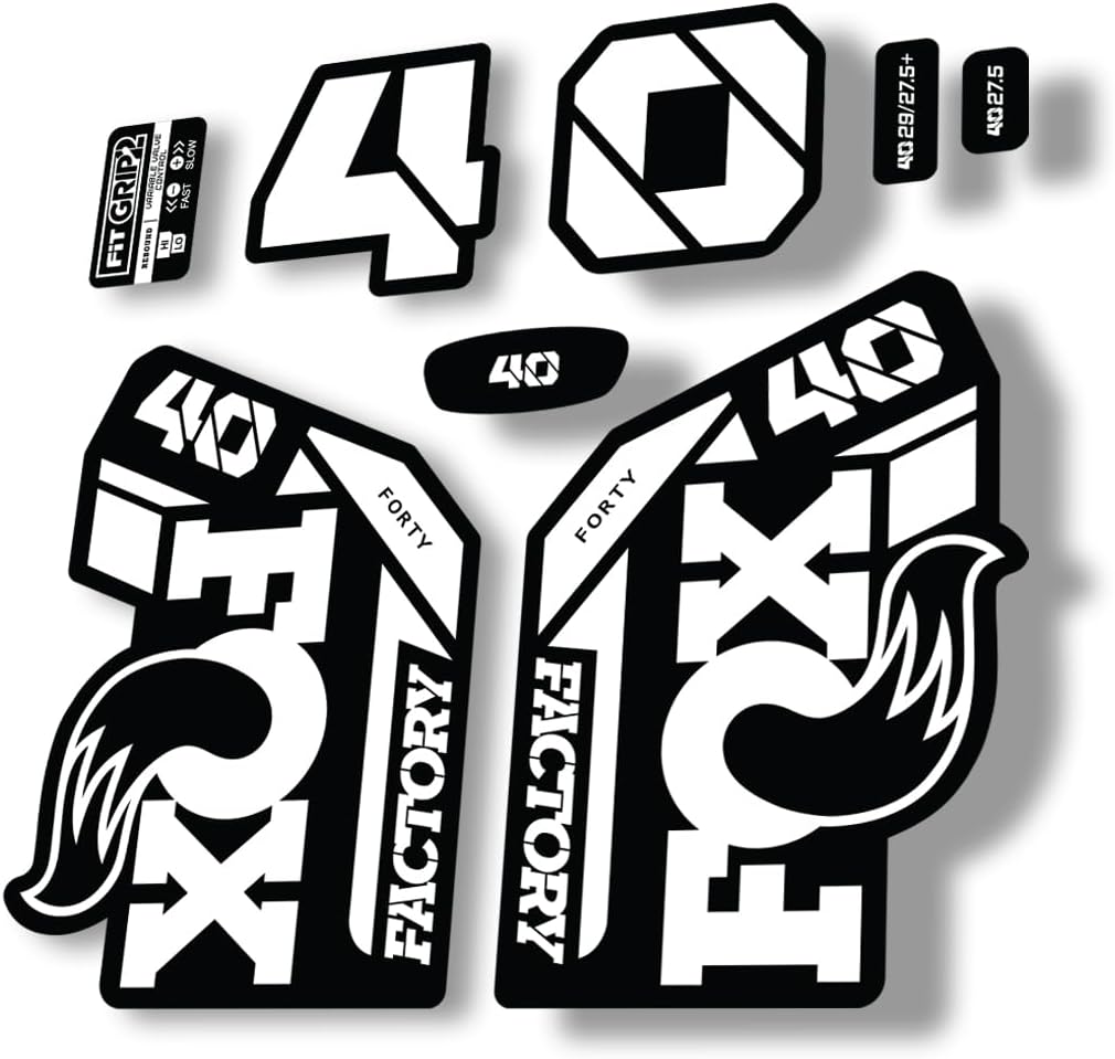 Fork Replacement Decal Sticker Compatibale for Fox 40 2021 Series White (Glossy)