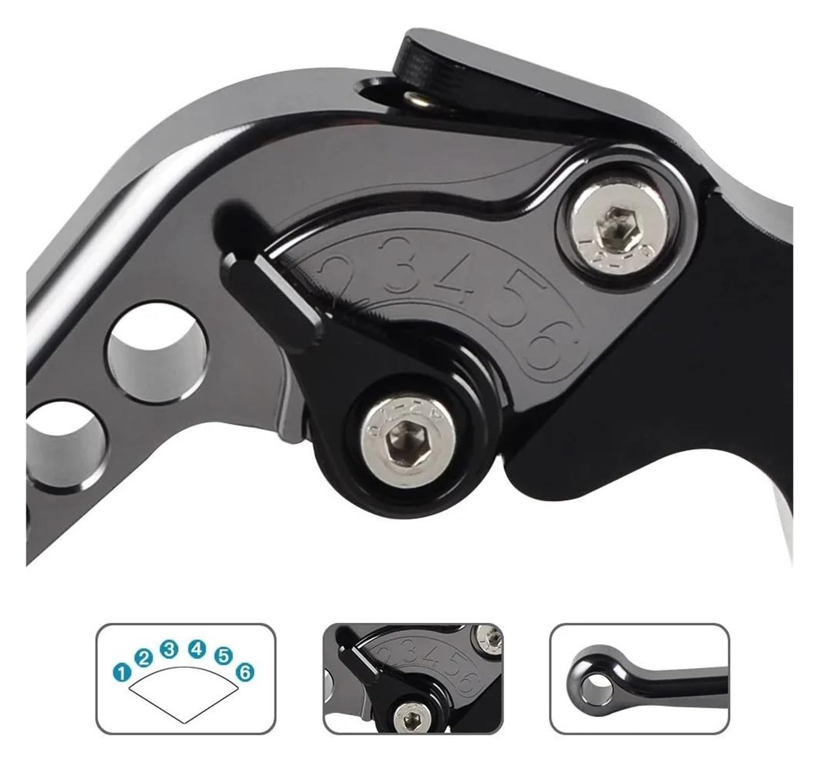 Leve Manubrio Per MT07 Per MT10 Per FZ8 Per XSR700 Per XSR900 Per Tenere700 Leve Freno E Frizione Regolabili Accessori Moto CNC Corto/Lungo Leve Freno Frizione(6,147MM)