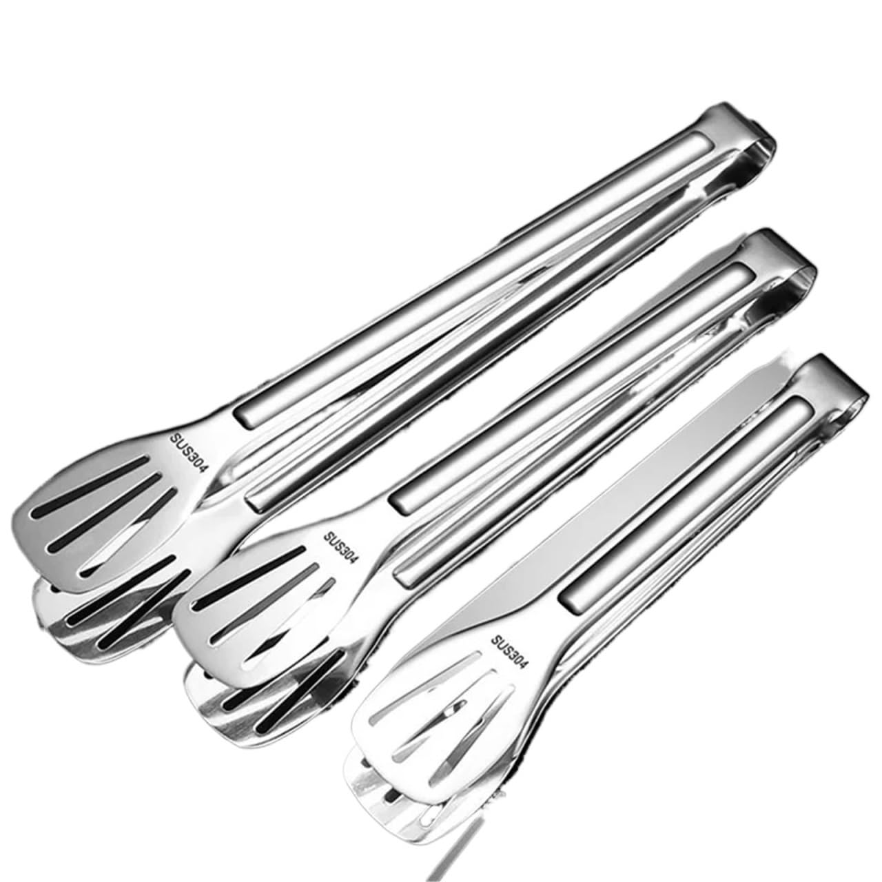 Pinzas Cocina 3 unids/set pinzas for alimentos de acero inoxidable pinzas for barbacoa carne ensalada filete comida pinza for servir pinzas largas for barbacoa pinzas for cocinar utensilios de cocina