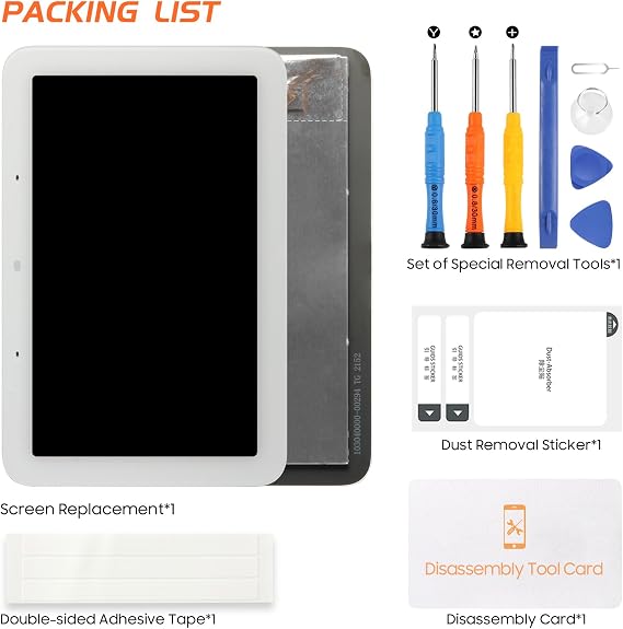 AGCUT Screen Replacement for Google Home Nest Hub 2nd LCD Display for Home Nest Hub 2nd LCD Screen Replacement Touch Screen Front Glass & Repair Parts(White，Without Frame)