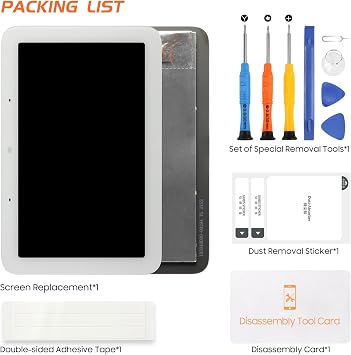 AGCUT Screen Replacement for Google Home Nest Hub 2nd LCD Display for Home Nest Hub 2nd LCD Screen Replacement Touch Screen Front Glass & Repair Parts(White,Without Frame)